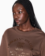 T-shirt cropped com logotipo estampado Armani Exchange