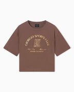 T-shirt cropped com logotipo estampado Armani Exchange