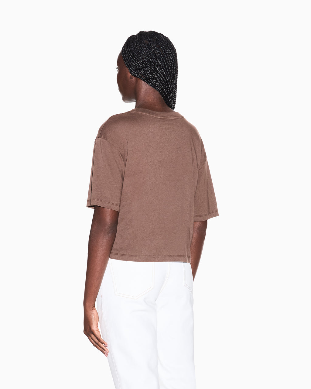 T-shirt cropped com logotipo estampado Armani Exchange
