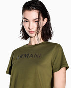 T-shirt logotipo de lantejoulas Armani Exchange