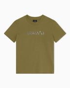 T-shirt logotipo de lantejoulas Armani Exchange