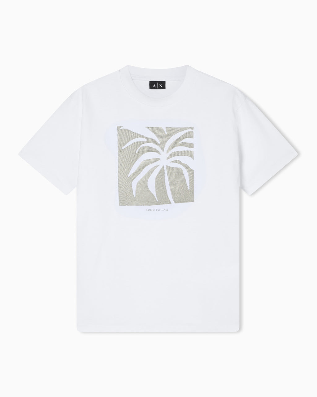 T-shirt com estampa artística bordada Armani Exchange
