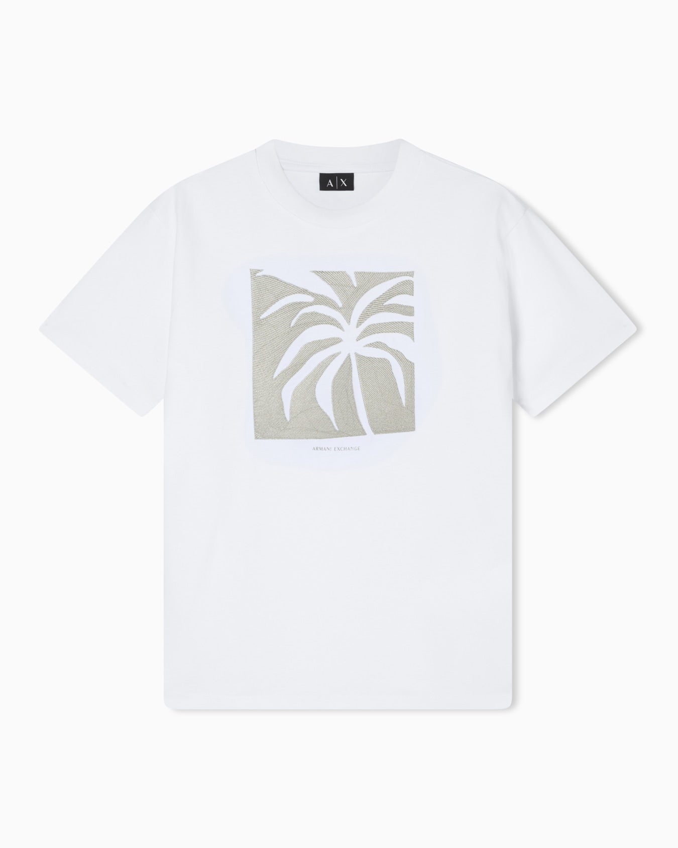 T-shirt com estampa artística bordada Armani Exchange