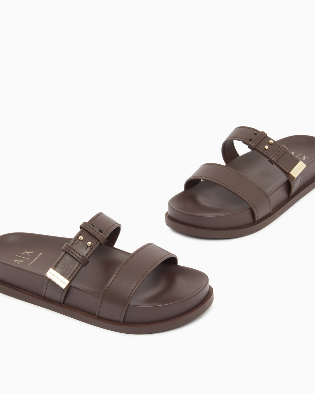 Chinelo com fivelas Armani Exchange
