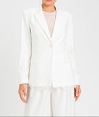 Blazer slim fit com renda TWINSET