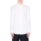 Camisa básica de linho com logo discreto Armani Exchange