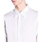 Camisa básica de linho com logo discreto Armani Exchange