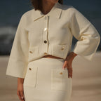 Cardigan com modelagem regular e ponto musgo Fracomina