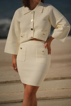 Saia de malha justa de comprimento médio Fracomina