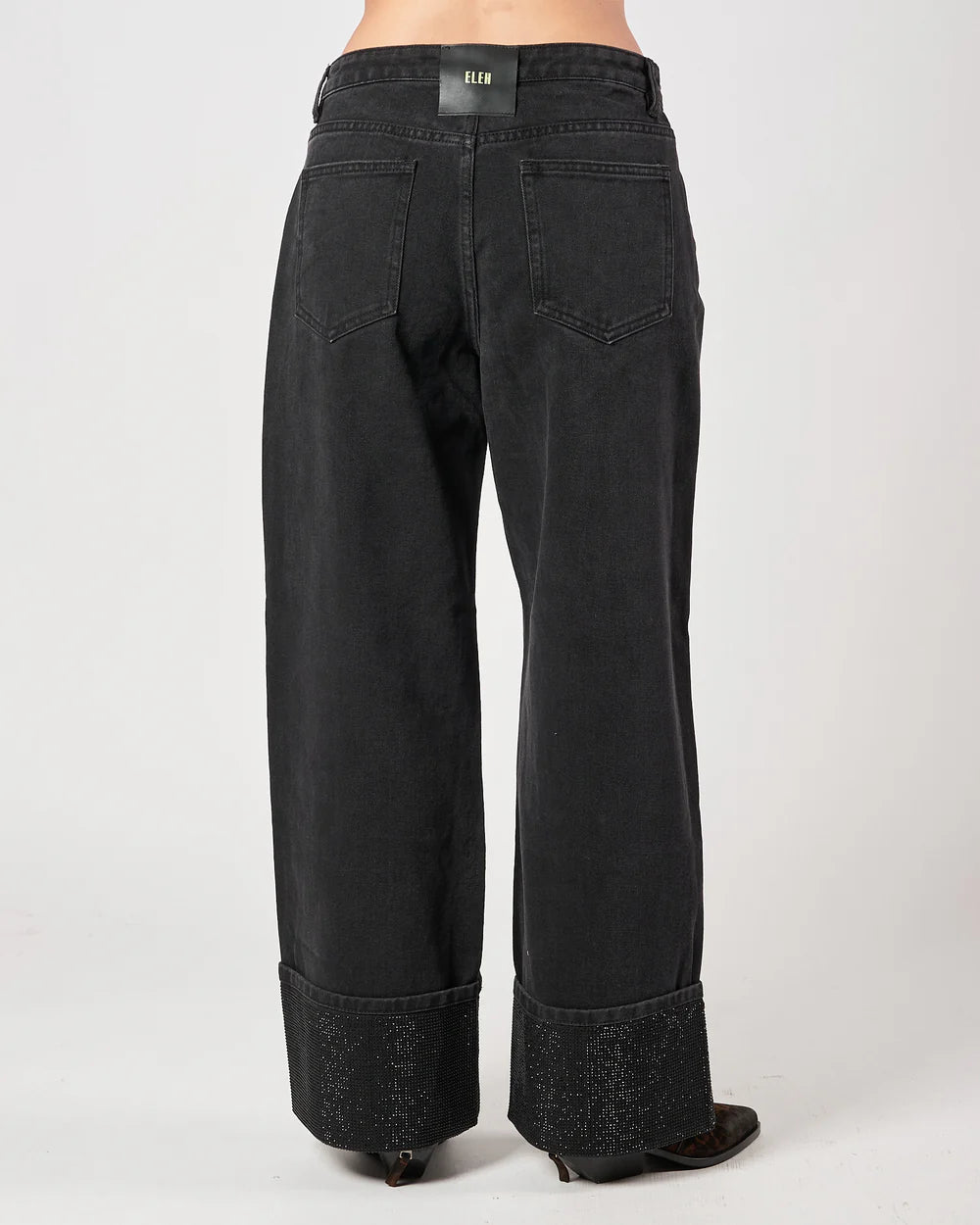 Jeans Bainha brilhos Eleh