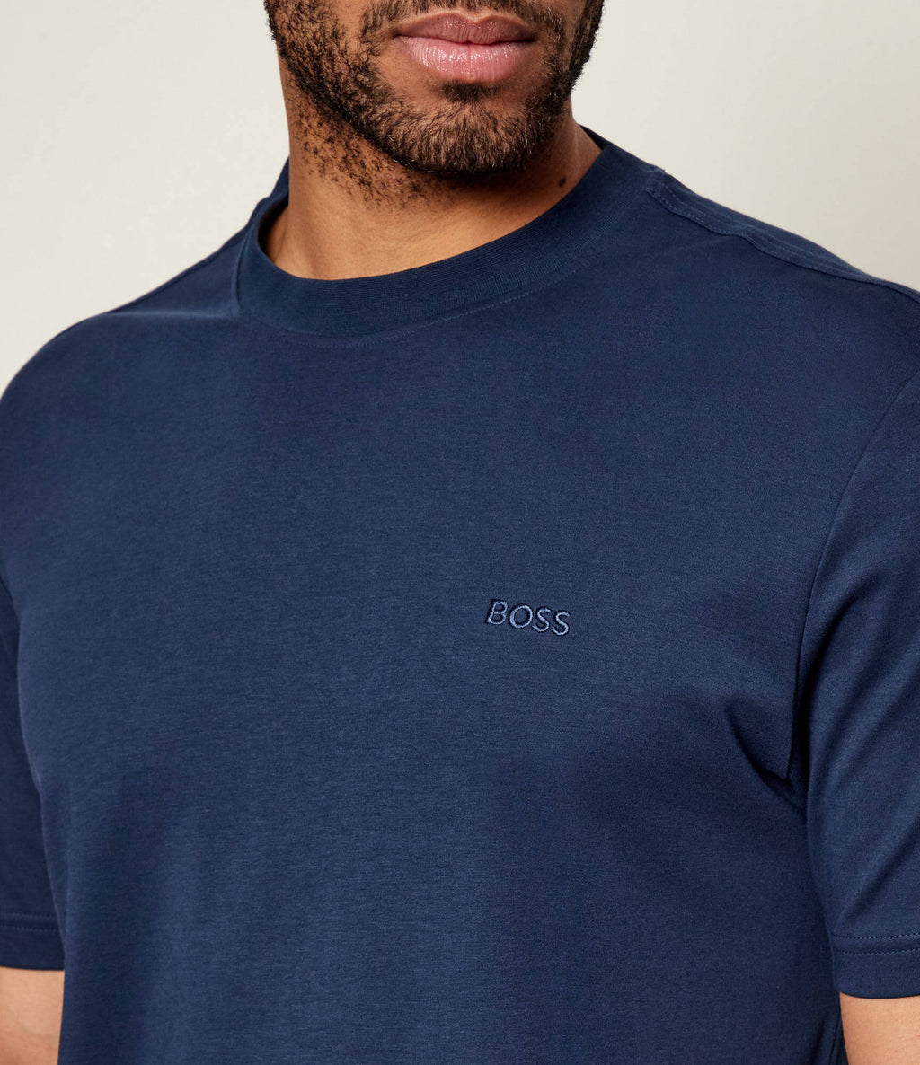 T-shirt básica com logo bordado BOSS