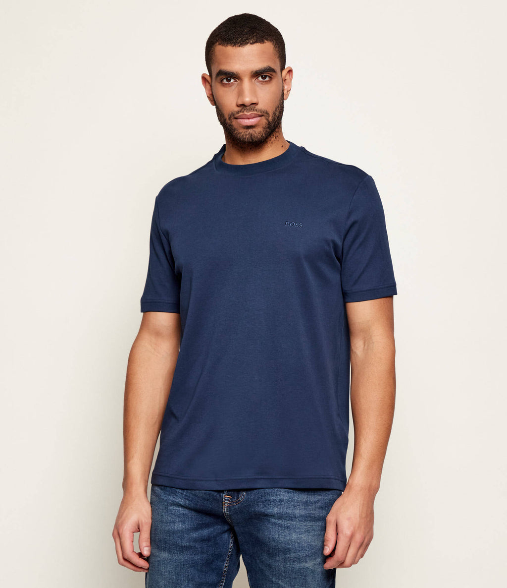 T-shirt básica com logo bordado BOSS