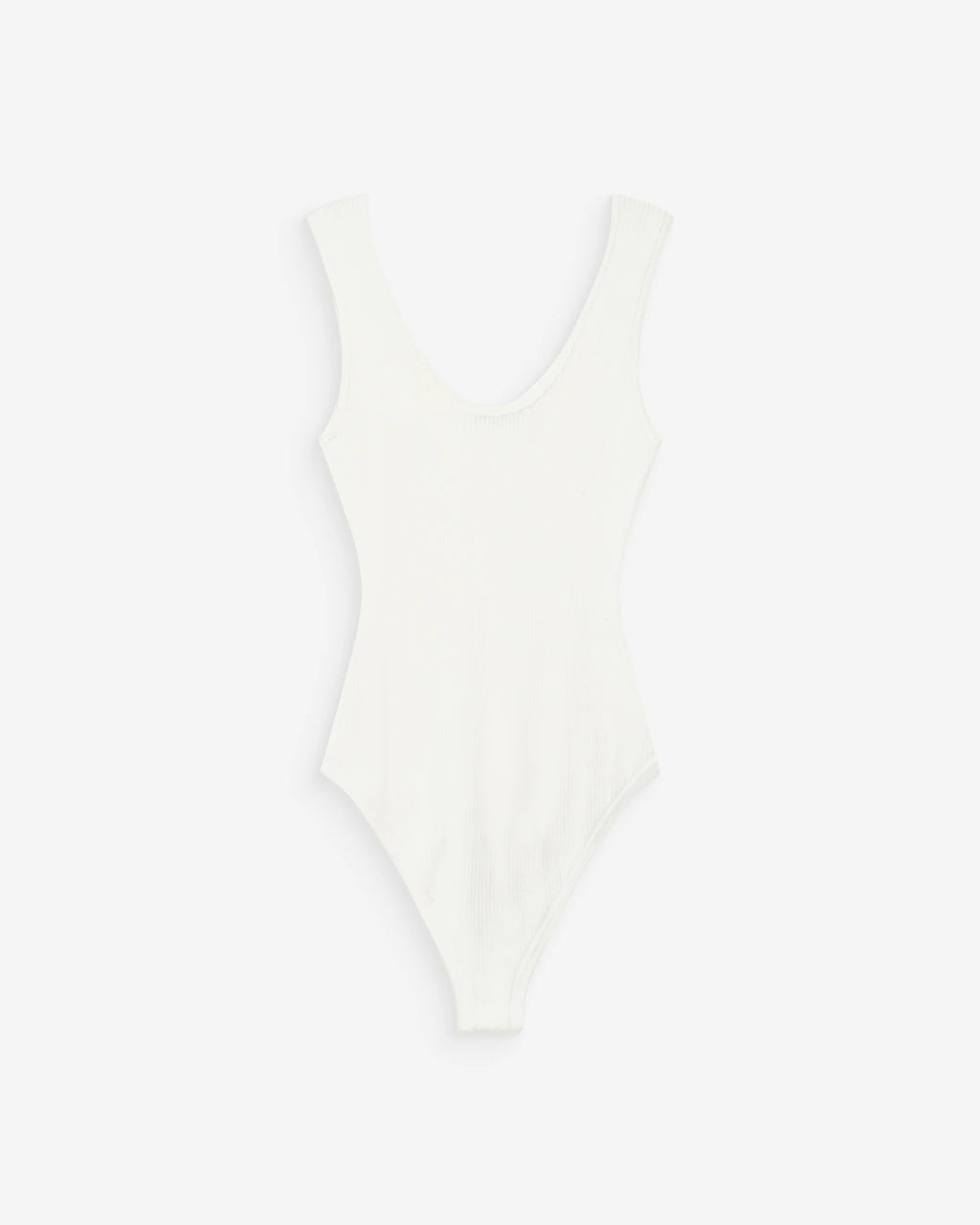Body "VELMONDO" em malha canelada GRACE & MILA - branco