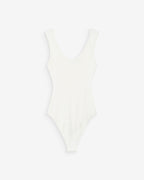 Body "VELMONDO" em malha canelada GRACE & MILA - branco