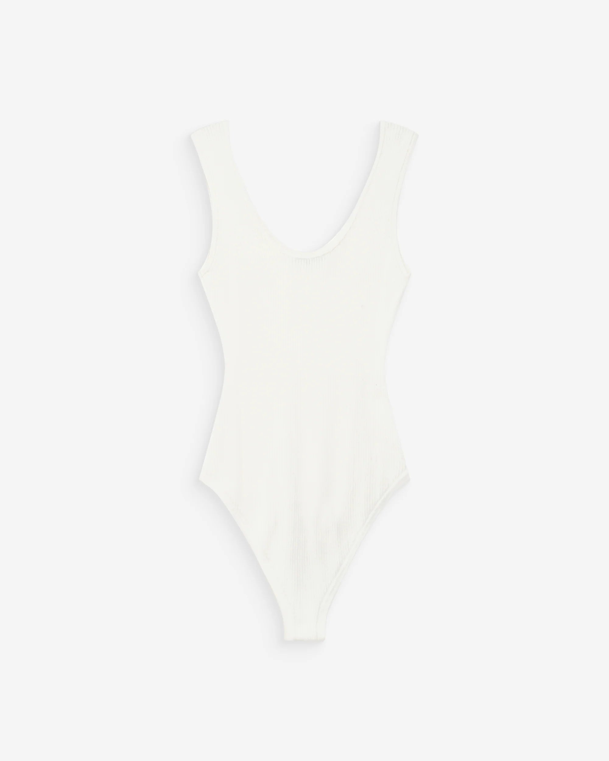Body "VELMONDO" em malha canelada GRACE & MILA - branco