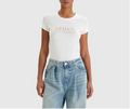 T-shirt com logo metálico Armani Exchange