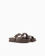 Chinelo com fivelas Armani Exchange - vista diagonal
