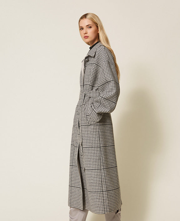 Sobretudo clássico xadrez TWINSET ACTITUDE