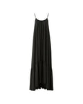 Vestido maxi de alças com babados ELEH