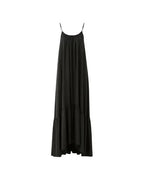 Vestido maxi de alças com babados ELEH
