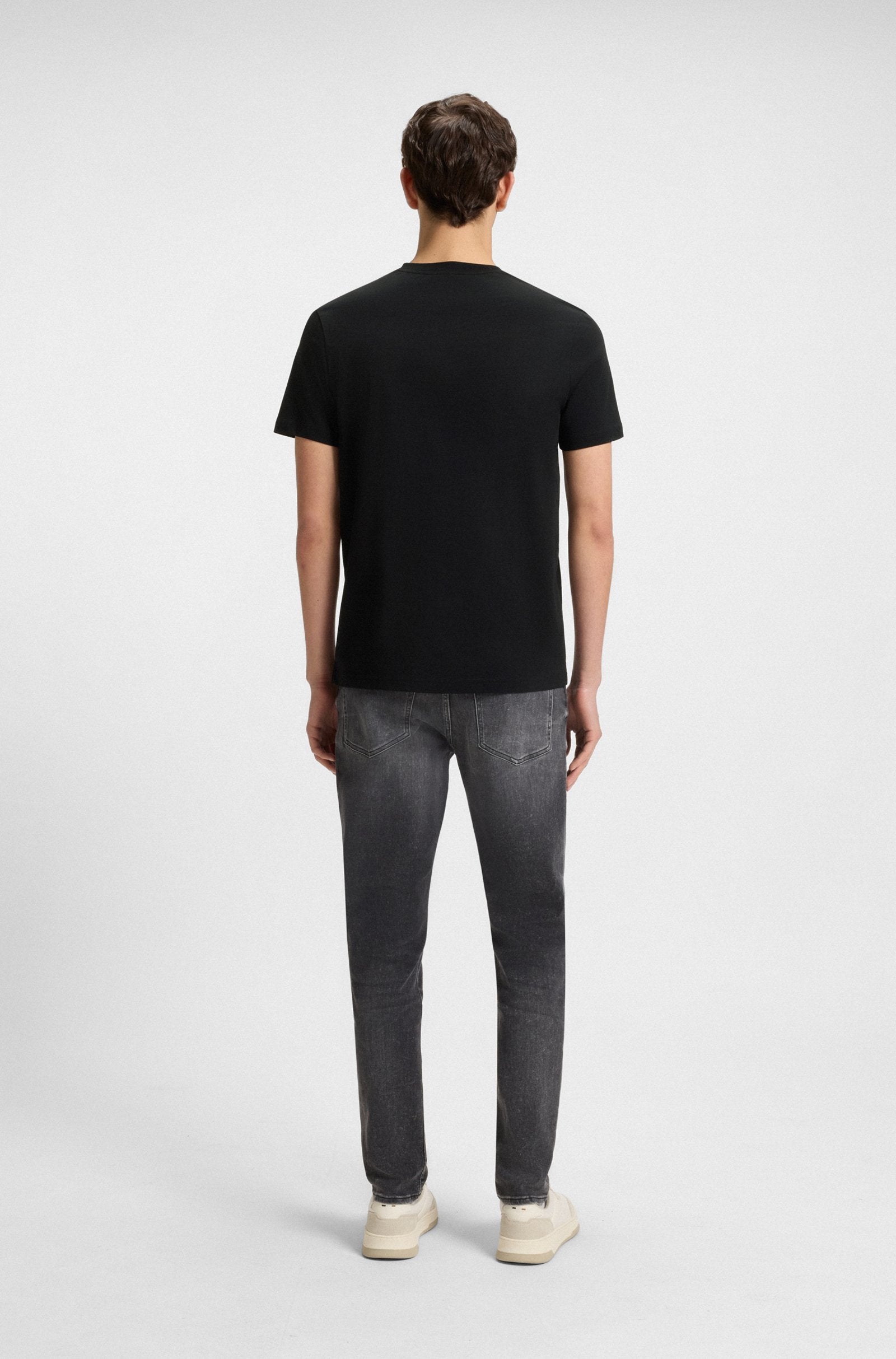 T-shirt em algodão com estampado de logótipo BOSS