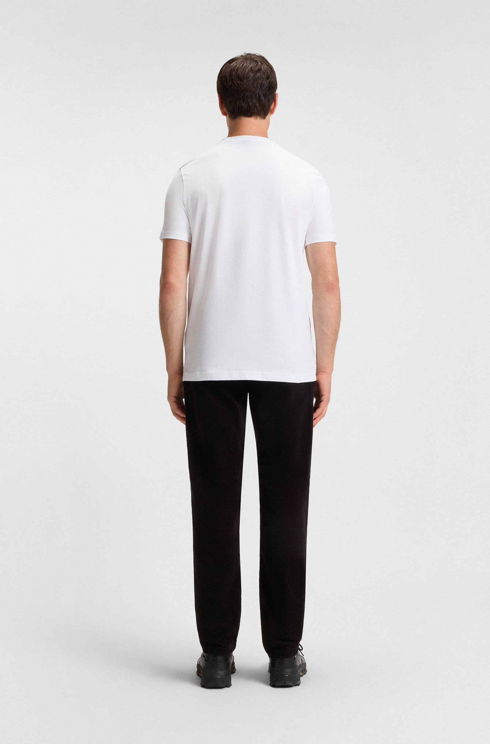 T-shirt em algodão com estampado de logótipo BOSS