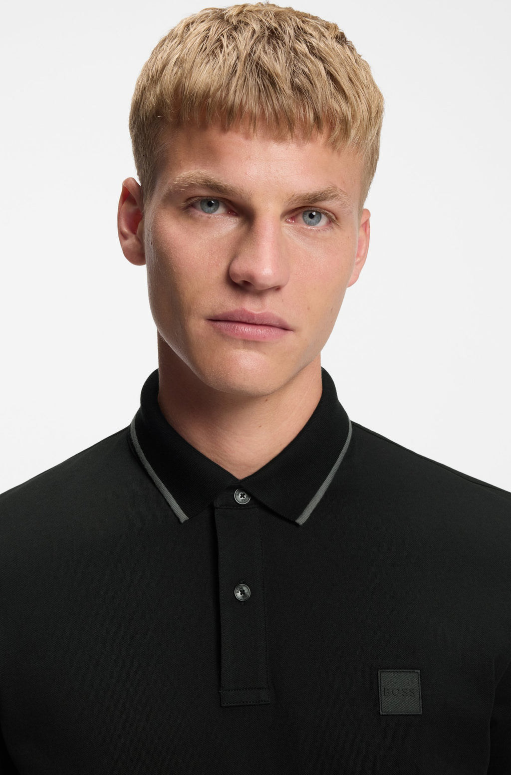 Polo BOSS em algodão piqué