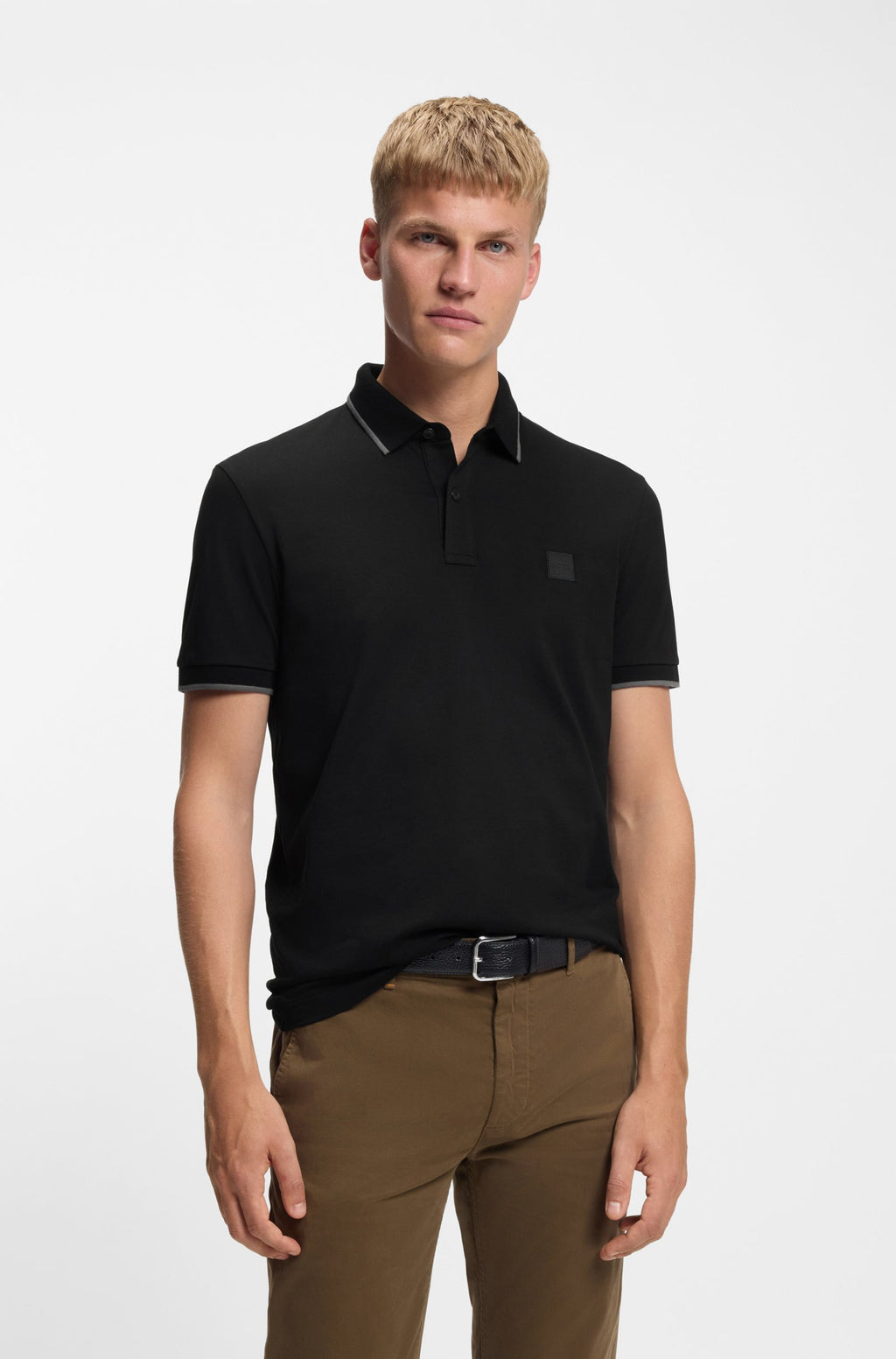 Polo BOSS em algodão piqué
