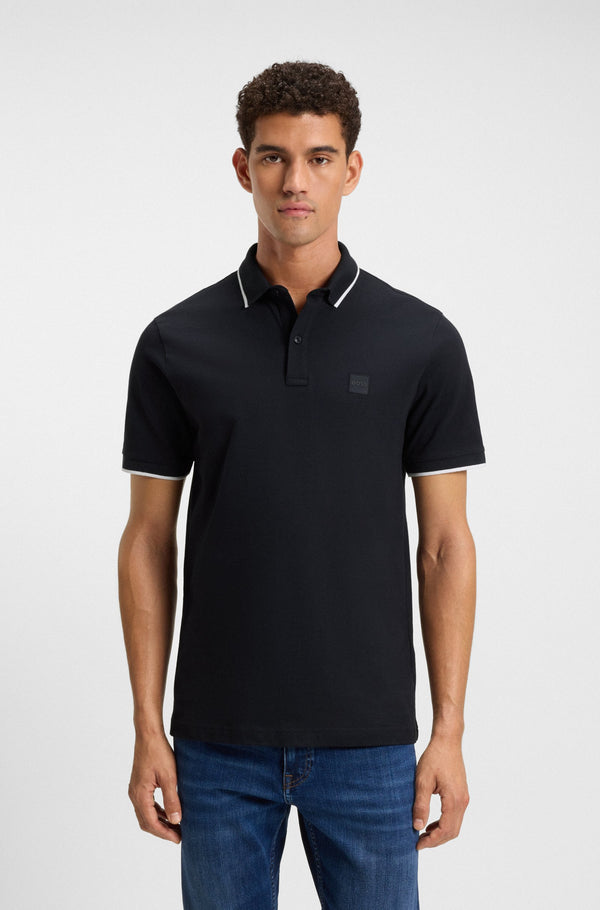 Polo BOSS em algodão piqué