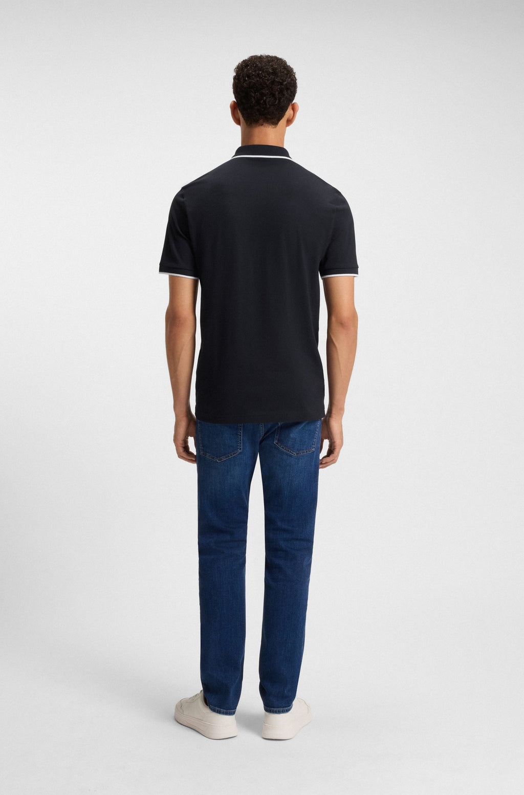 Polo BOSS em algodão piqué