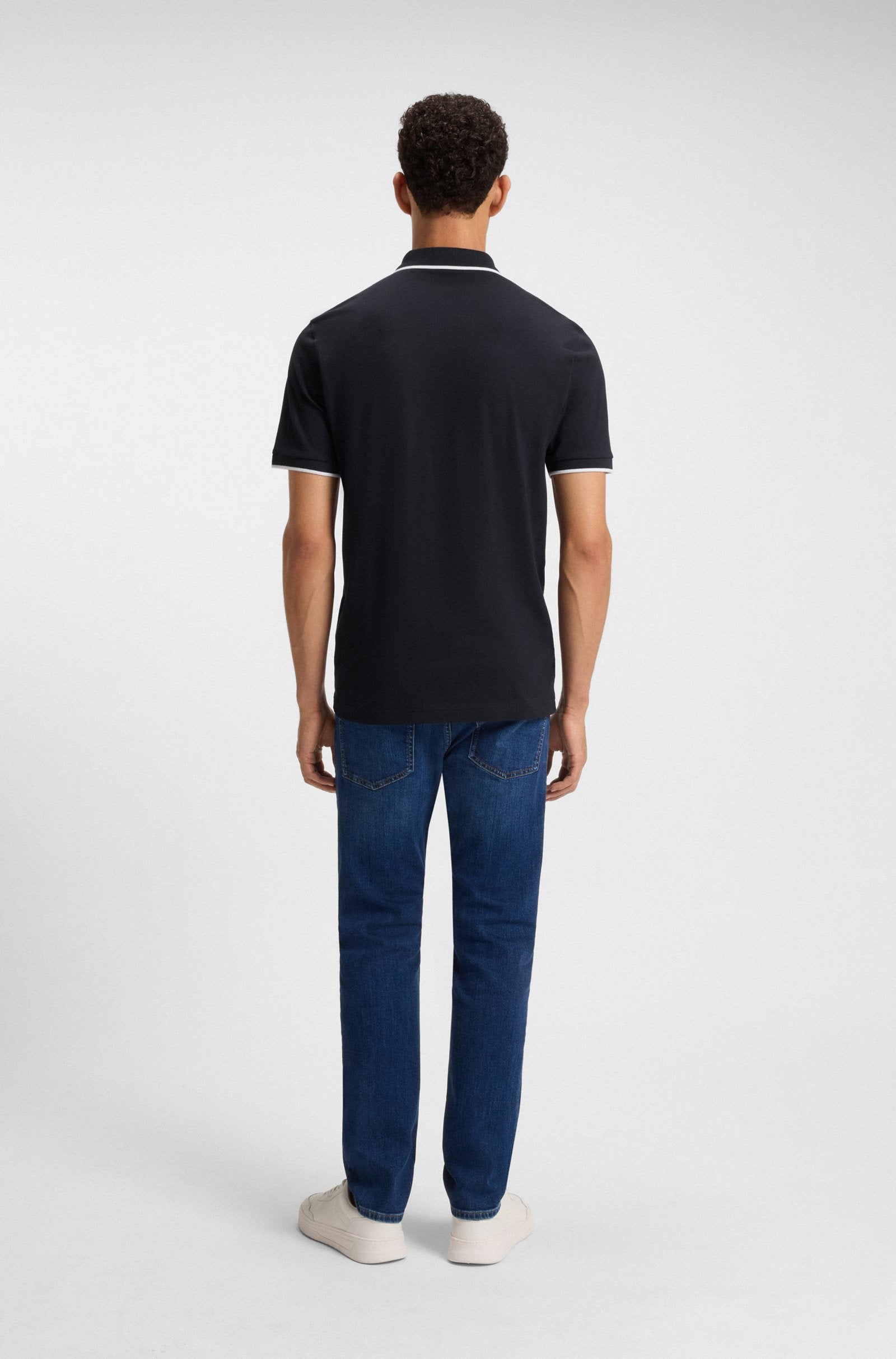 Polo BOSS em algodão piqué