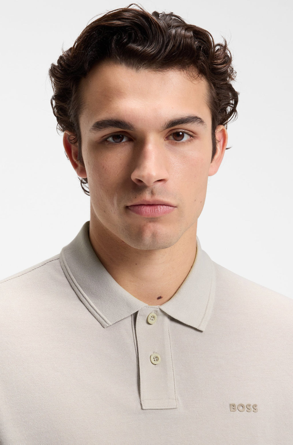 Polo com logotipo estampado BOSS