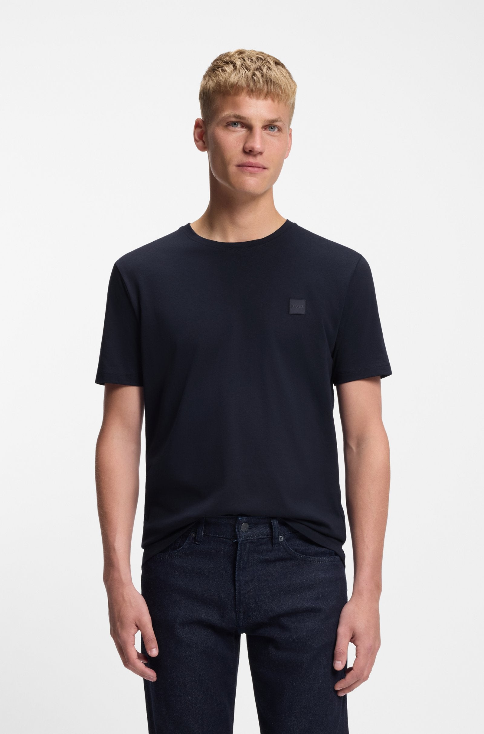 T-shirt algodão com logótipo BOSS