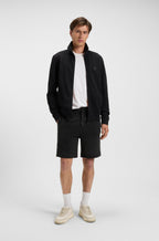 Calção de malha com emblema de logotipo BOSS