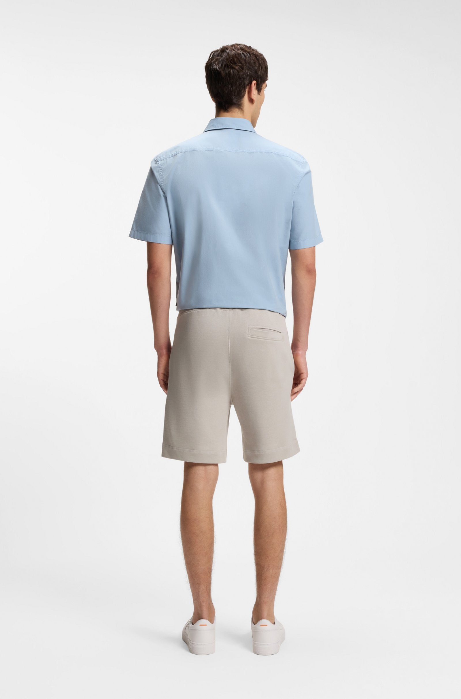 Calção de malha com emblema de logotipo BOSS