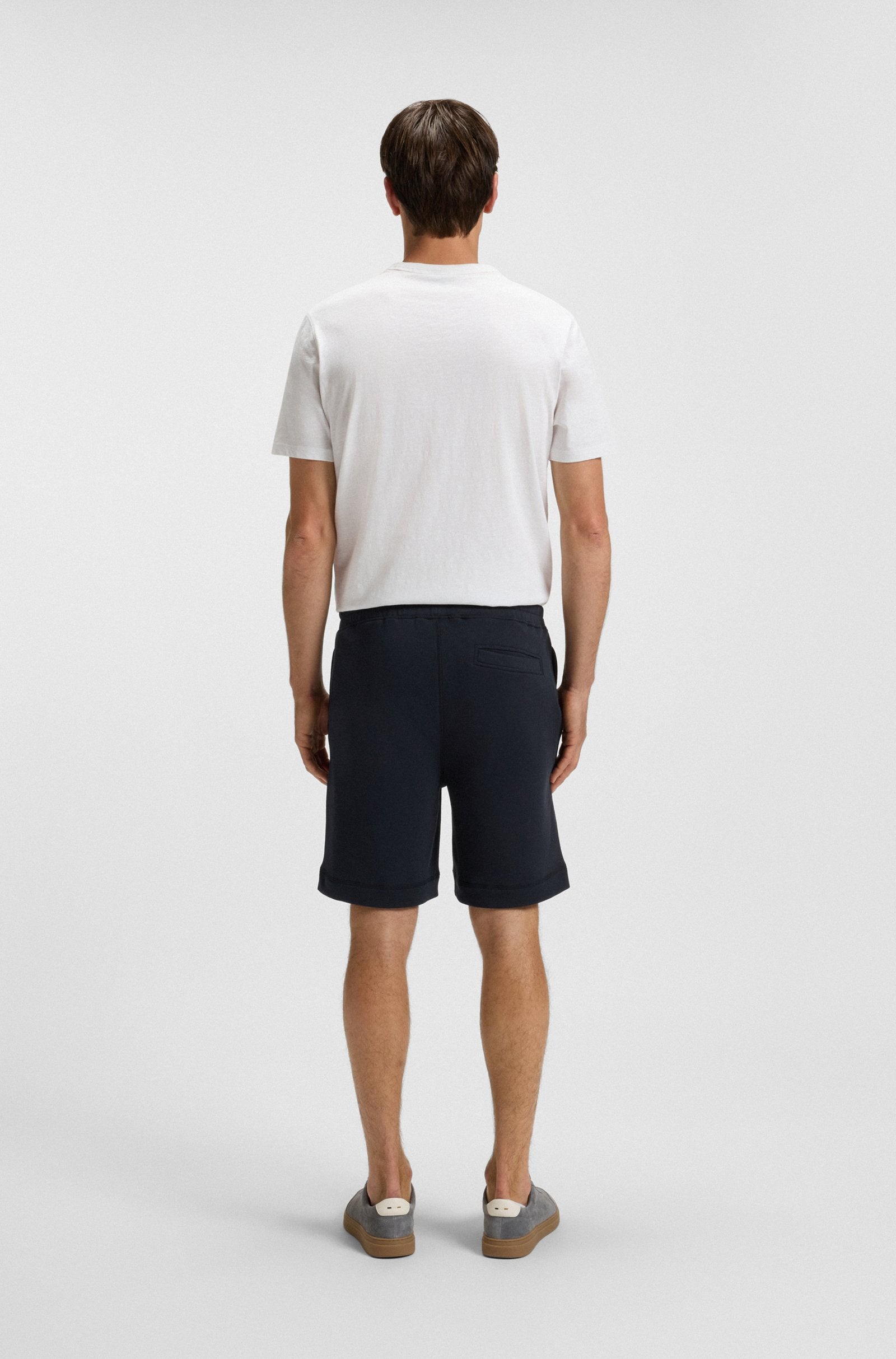 Calção de malha com emblema de logotipo BOSS