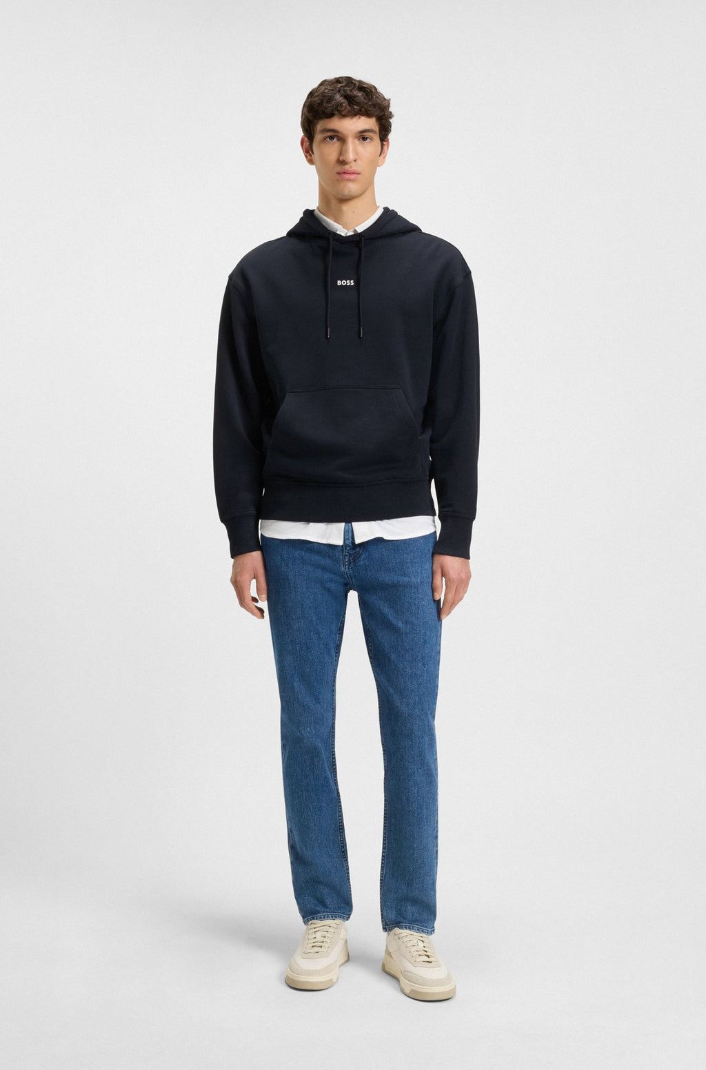 Sweatshirt com capuz com logo BOSS
