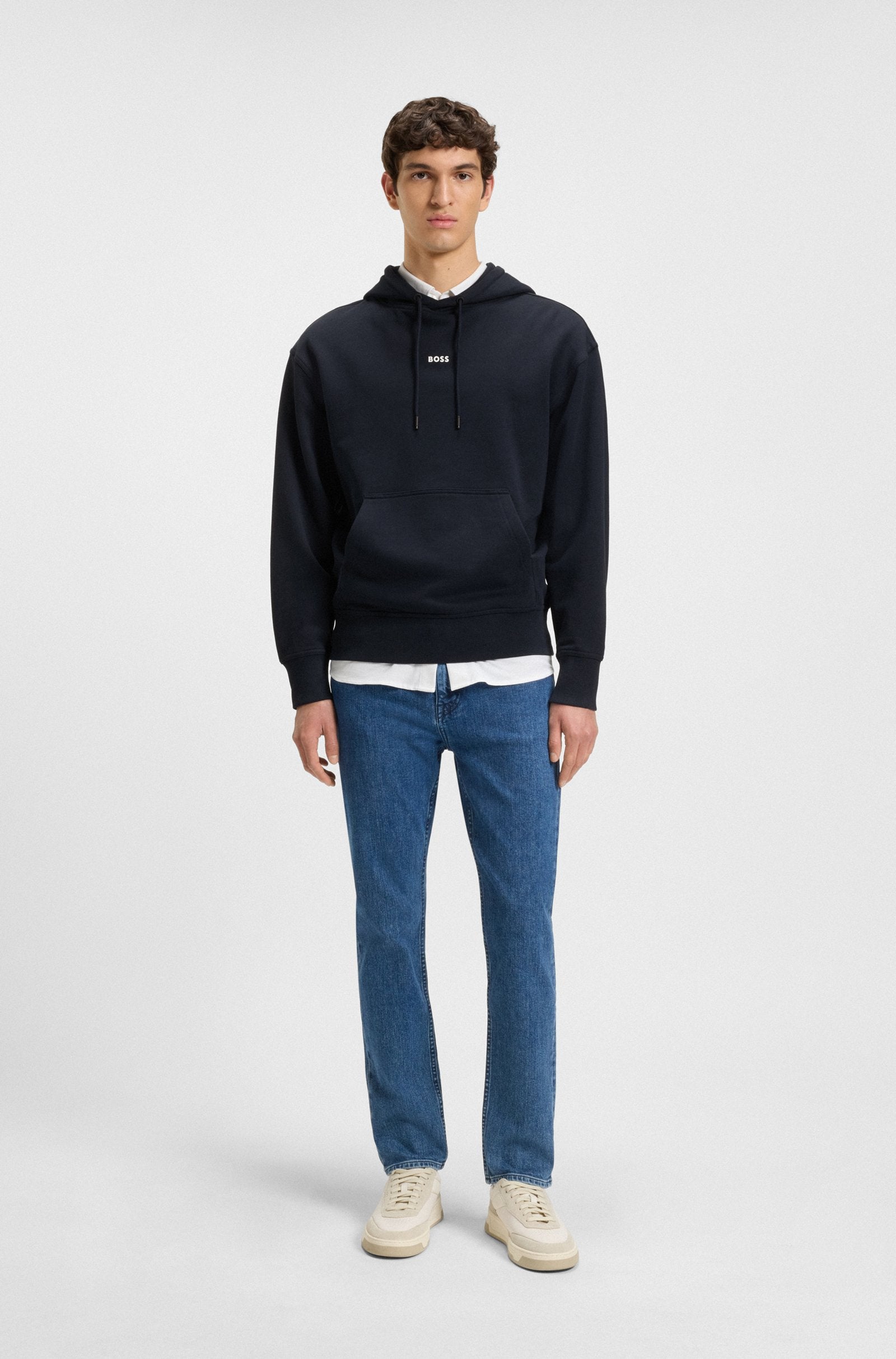 Sweatshirt com capuz com logo BOSS