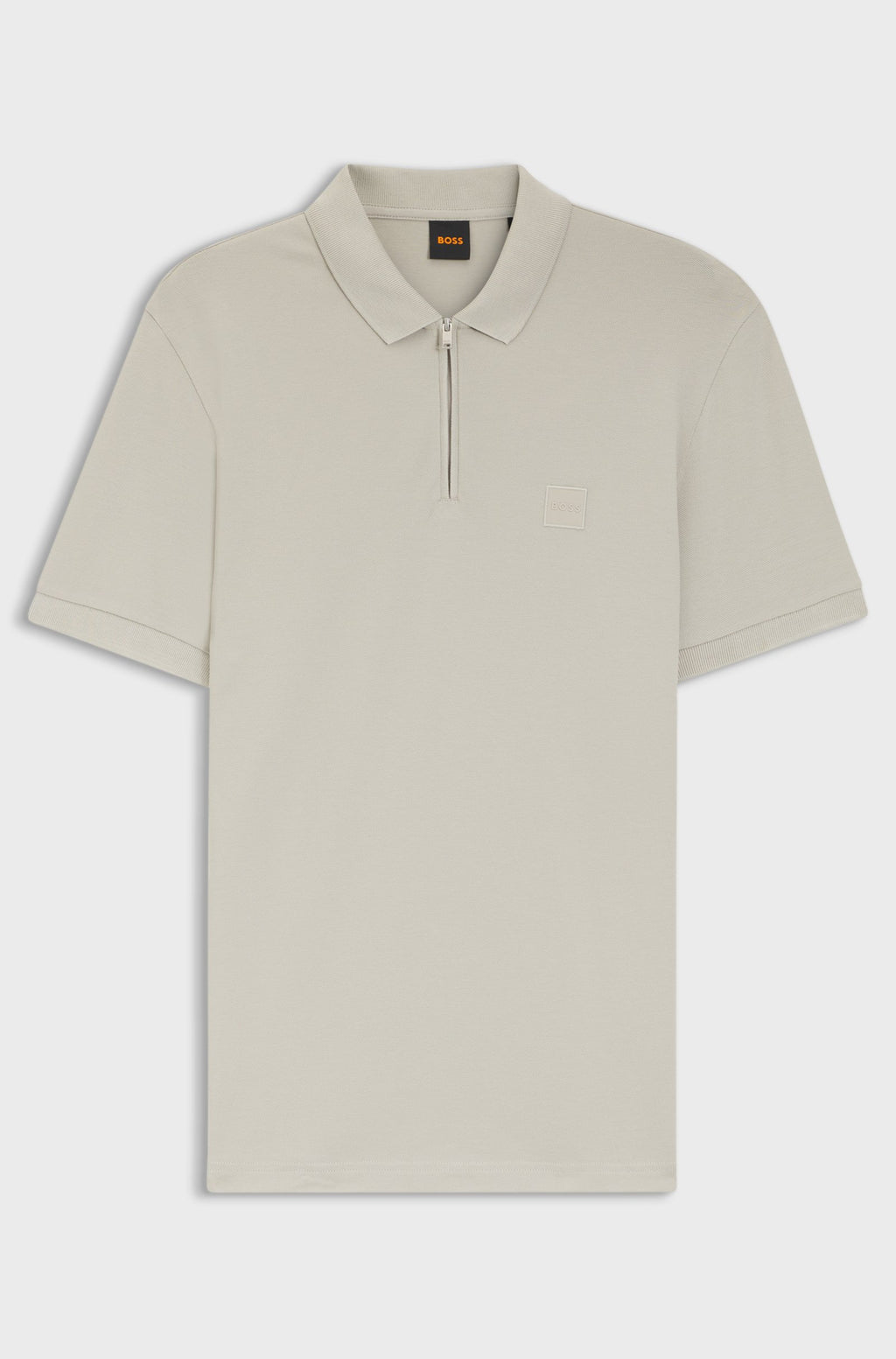 Polo em algodão elástico com fecho BOSS