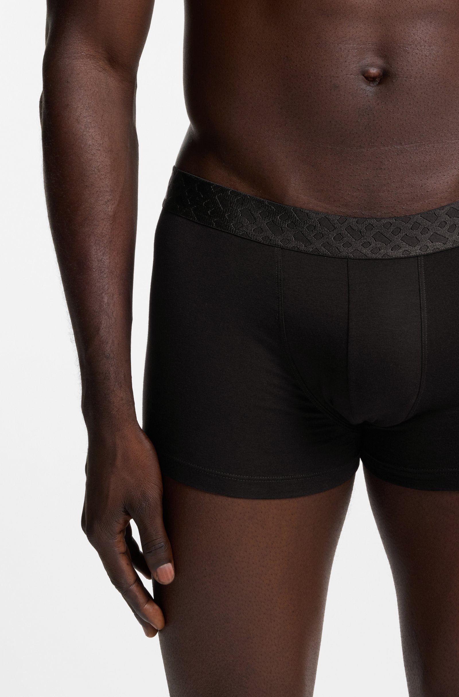 Pack de três boxers em algodão elástico BOSS