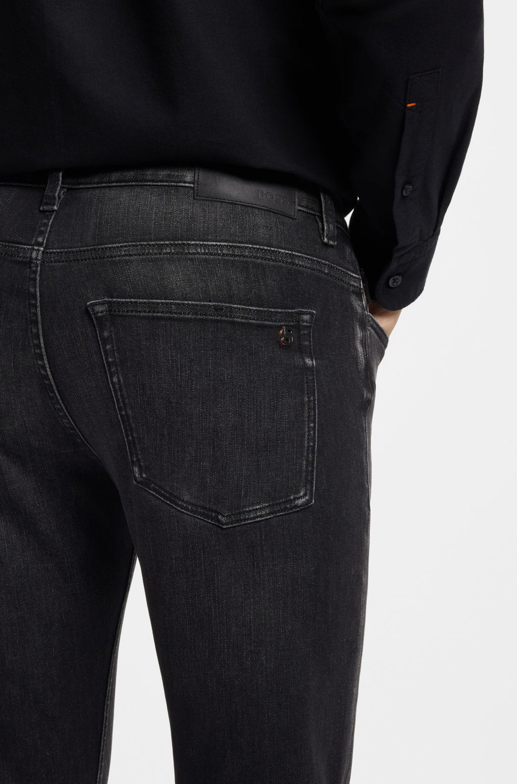 Jeans Black Delaware Full Motion BOSS