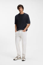 T-shirt de malha com estrutura canelada BOSS