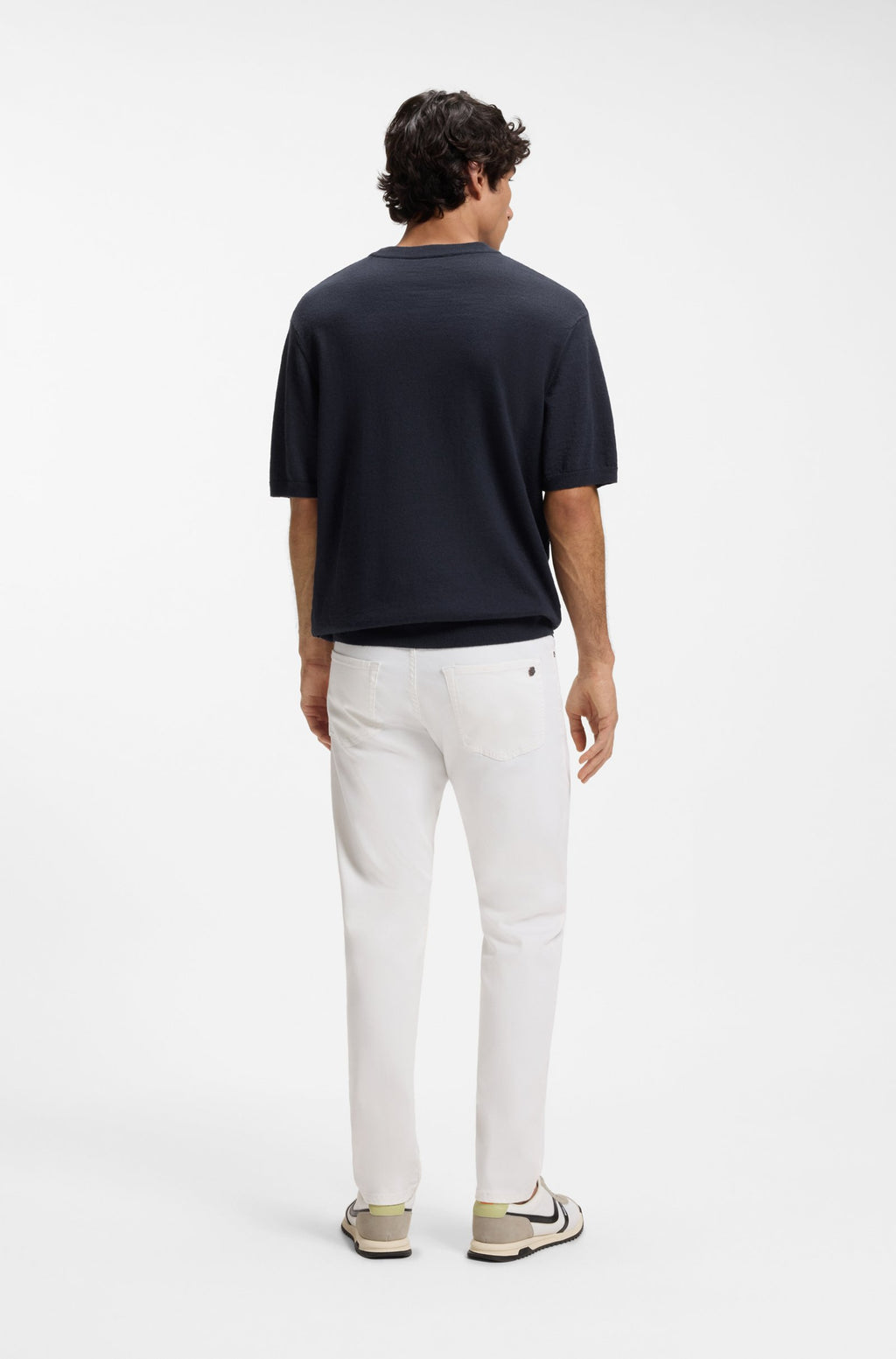 T-shirt de malha com estrutura canelada BOSS