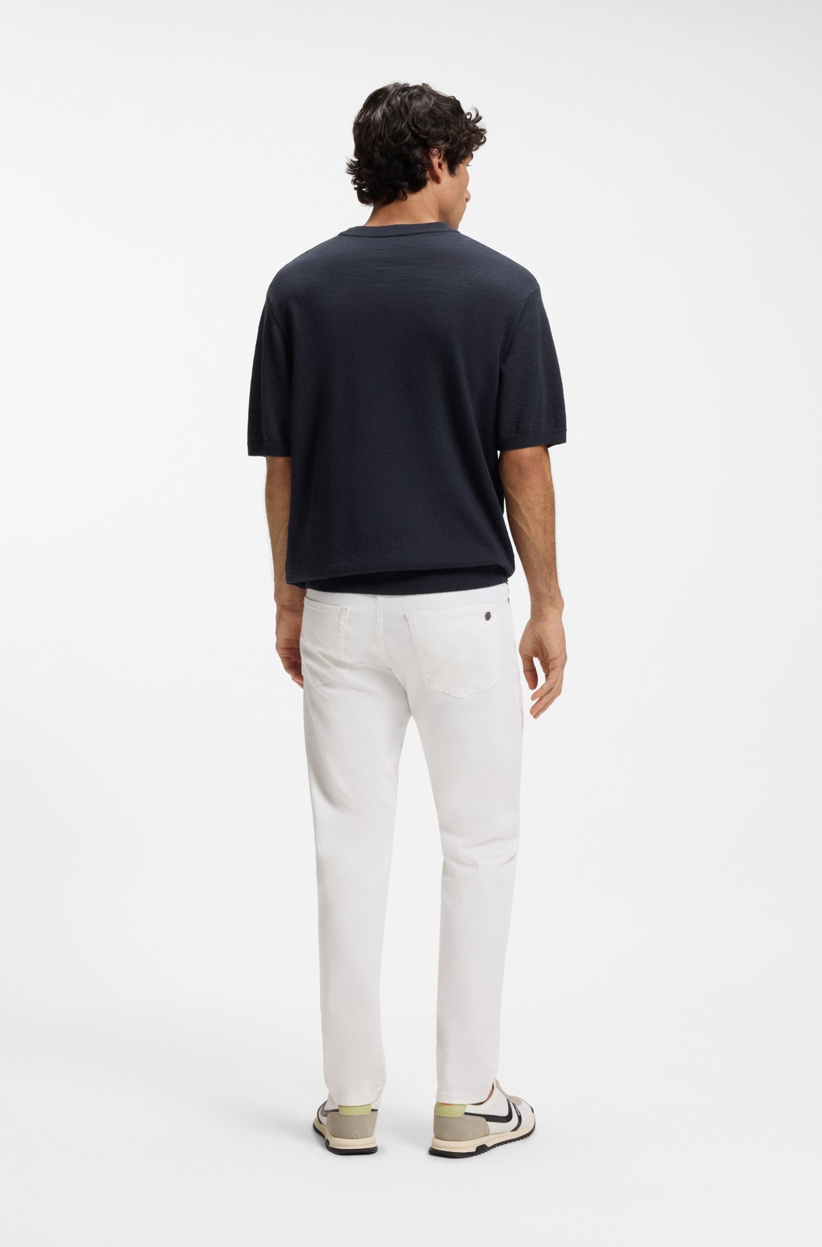 T-shirt de malha com estrutura canelada BOSS