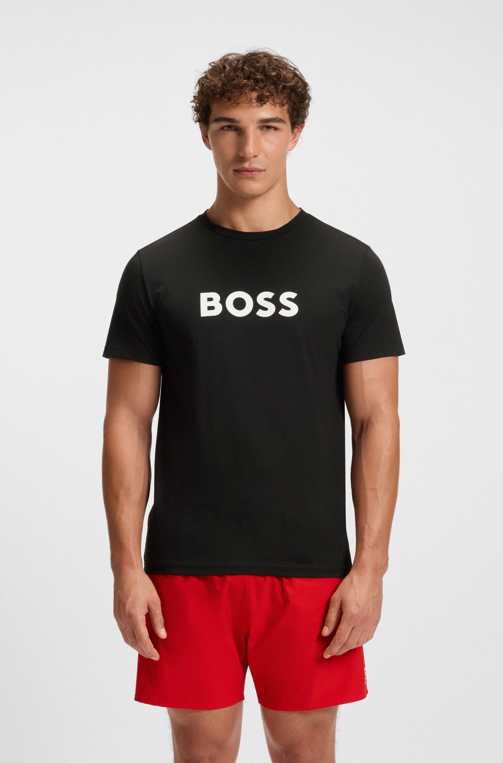 T-shirt com estampa do logótipo BOSS