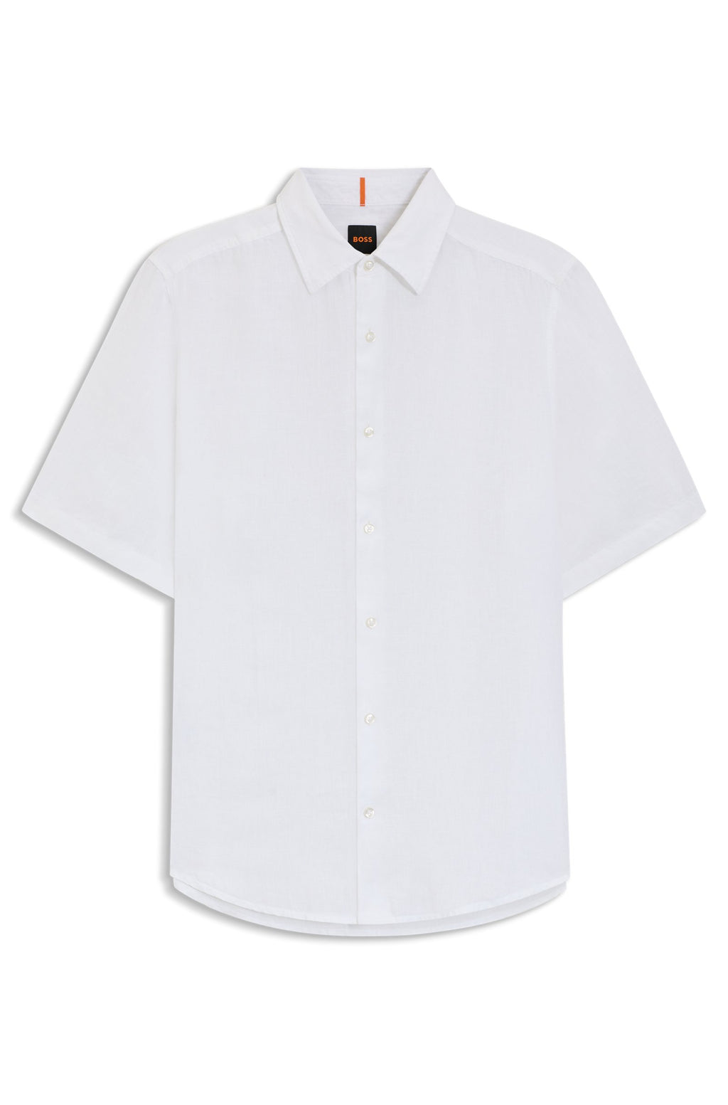 Camisa de linho manga curta BOSS