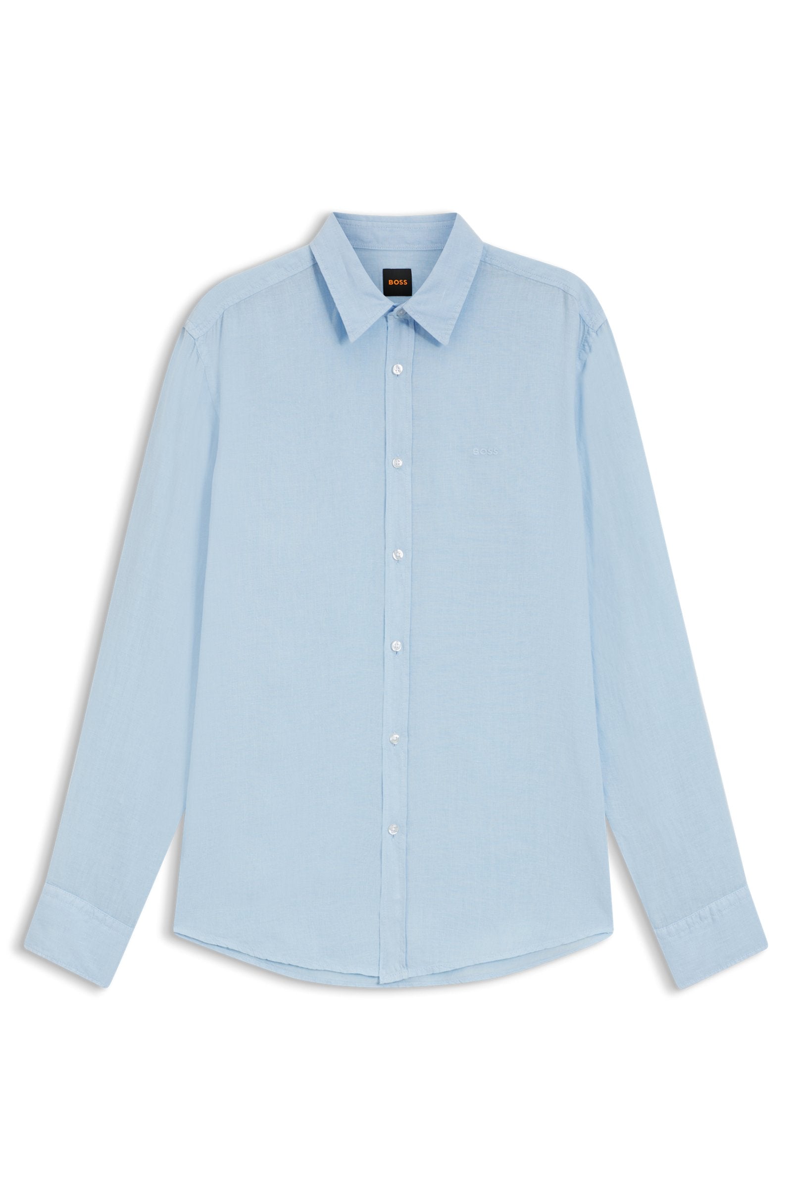 Camisa básica de linho BOSS