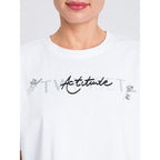 T-shirt com estampa logótipo TWINSET ACTITUDE