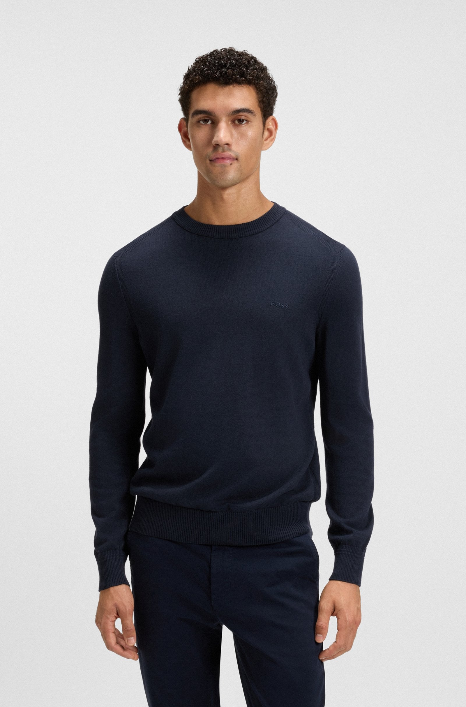 Camisola em malha de algodão BOSS bordado