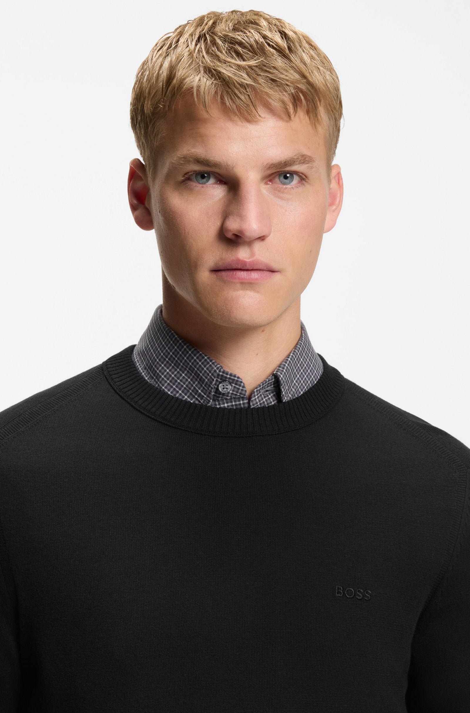 Camisola em malha de algodão BOSS bordado